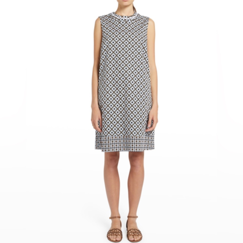 NWT Max Mara Marella Sol Geo Print Shift Dress Size:6